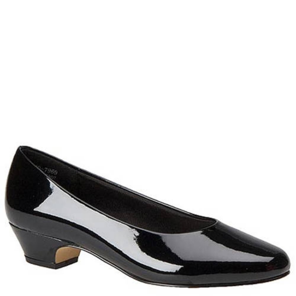 Easy Street Black Patent Easy Flex Low Heeled Pumps New Size 8